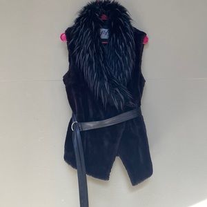 Black Fur Vest
